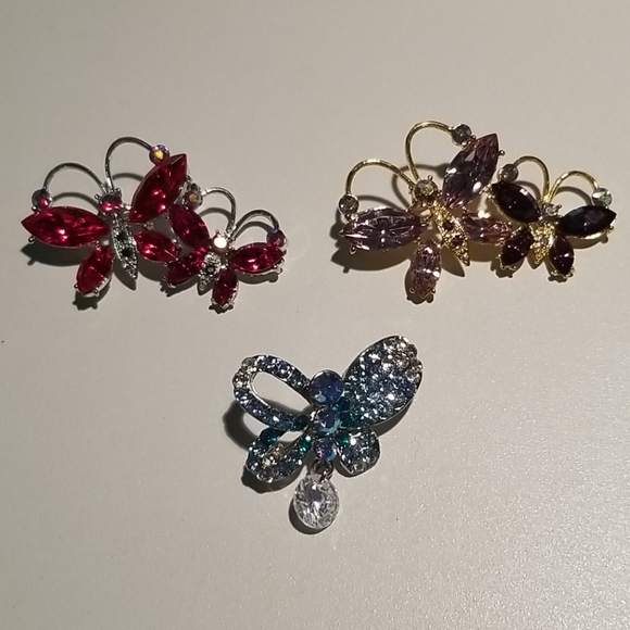 Trio of Butterfly Pins - Picture 2 of 7